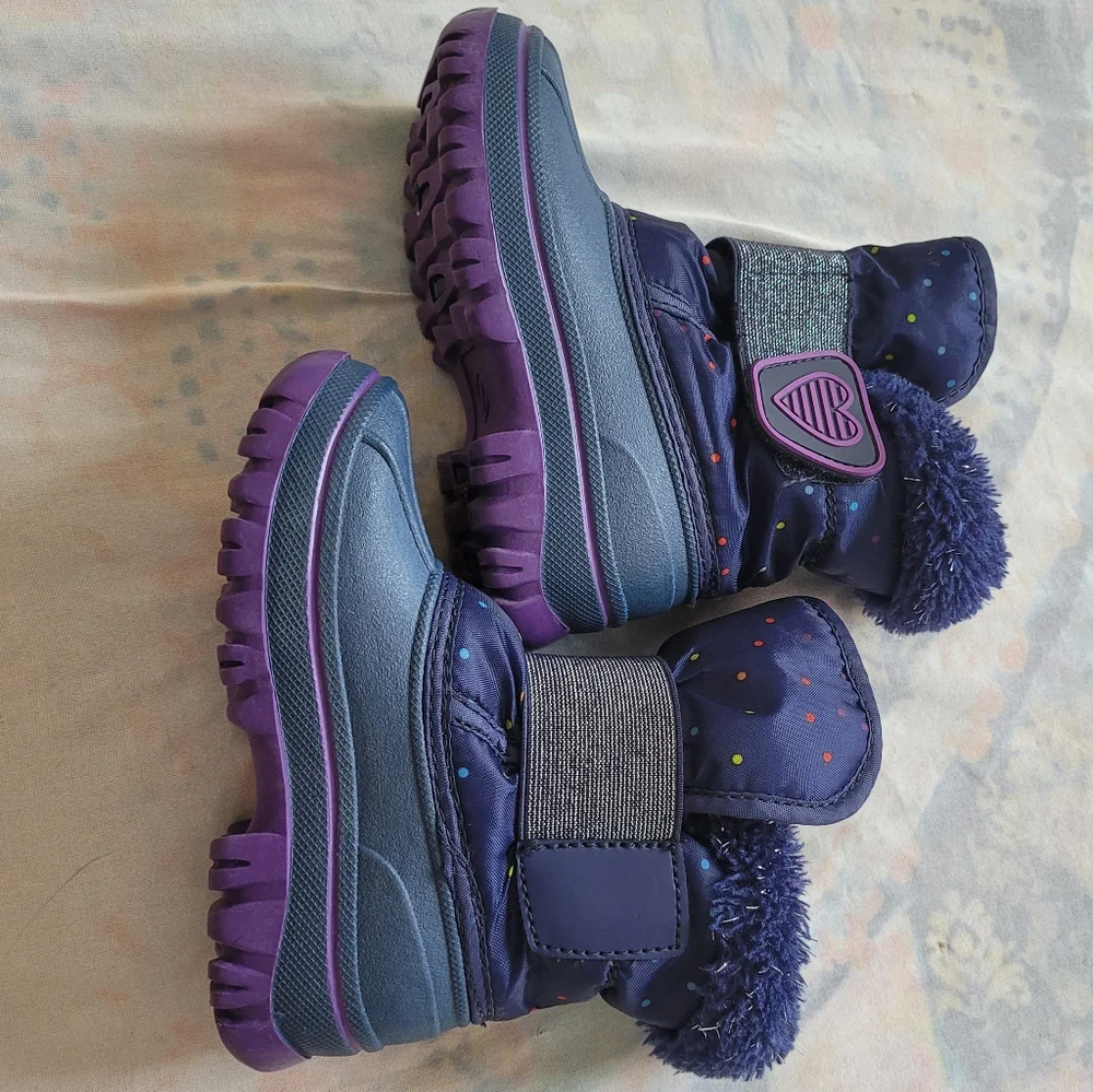Cat & Jack Girls Blue Thermolite Snow Boots Size 7